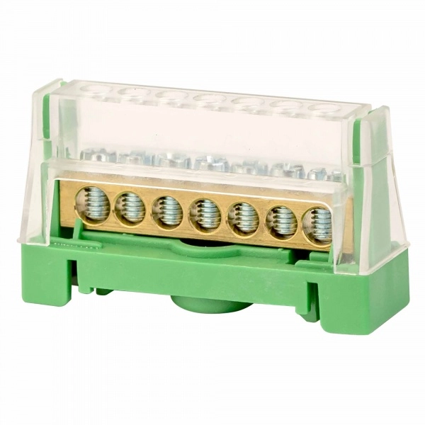 DKC T1615 Клеммная колодка соединительная 1р 15х5,3мм. цвет зелёный (кратно 10)