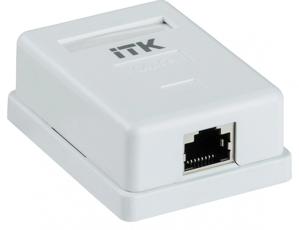 Настенная информационная розетка ITK RJ45 категория 5E FTP 1-порт