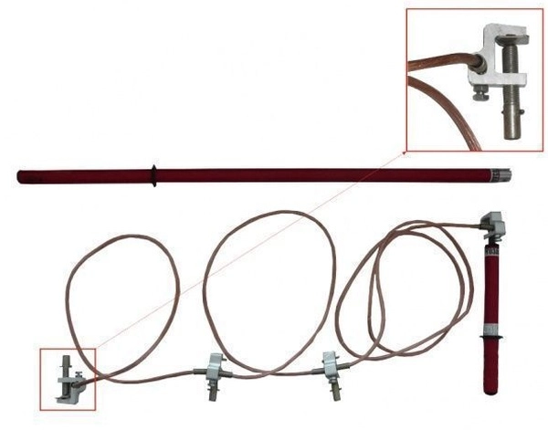 Заземление переносное ЗПП-15 (сеч.пр. 25 мм2) комплект (штанга + мешок)