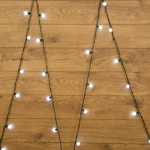 Гирлянда "Мультишарики" ВНУТРЕННЯЯ IP20 Ø18мм 5м ЦВЕТ БЕЛЫЙ ПРОВОД ТЕМНО-ЗЕЛЕНЫЙ 220В NEON-NIGHT 303-555