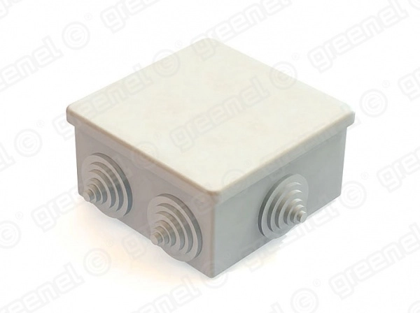 Коробка распределительная Greenel ОП 85х85х40мм IP44 6 входа  GE41235 серый GE41235