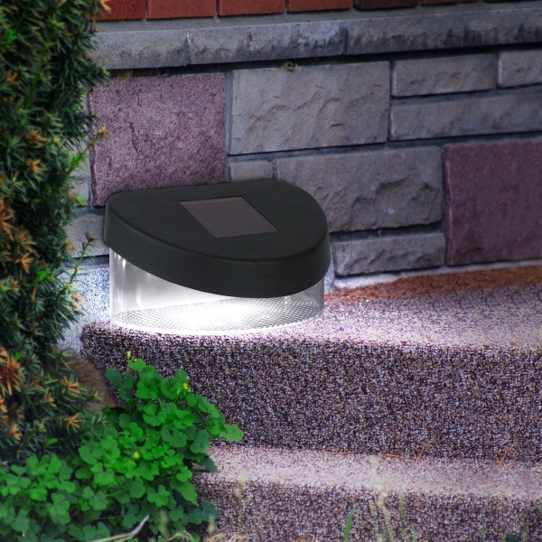 Садовый светильник ЭРА SL-PL8-MNT1 на солнечной батарее, пластик, черный, 5,5см