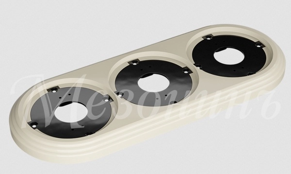 МезонинЪ Усадьба Слоновая Кость Рамка 3-местная пластик GE30703-02