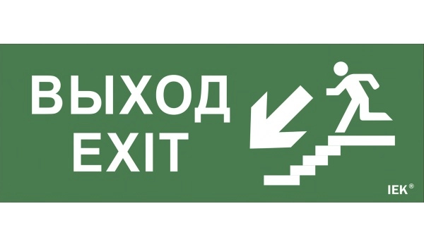 Самоклеющая этик. "Выход/лест. вниз/фигура" ДПА IP20/54 IEK