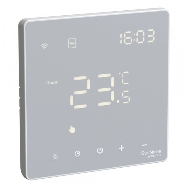 ARTGALLERY ТЕРМОСТАТ программируемый с Wi-Fi для электрического теплого пола, 16 А, моноблочный, БЕЛЫЙ