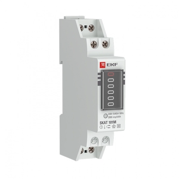 Счётчик однофазный однотарифный электрической энергии модульный SKAT 101М/1 - 5(40) Ш Р M EKF (кратно 1)