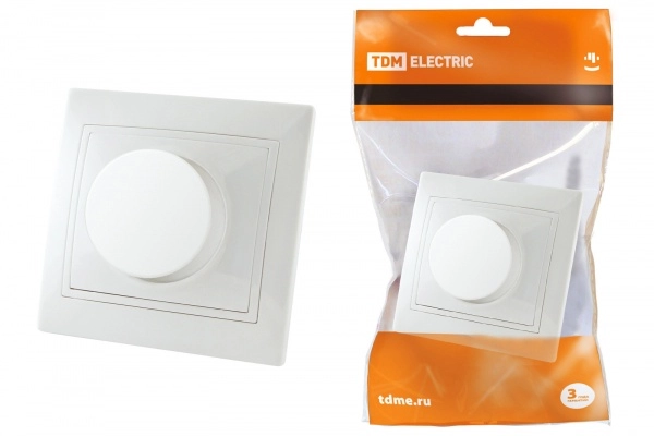 Диммер поворотная RL 600Вт TDM Таймыр БЕЛЫЙ SQ1814-0024