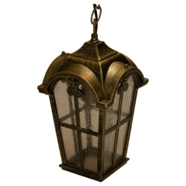 Садово-парковый светильник Feron PL106 60Вт 230V E27 160х160х300 черное золото, на цепочке 11298 (кратно 1)