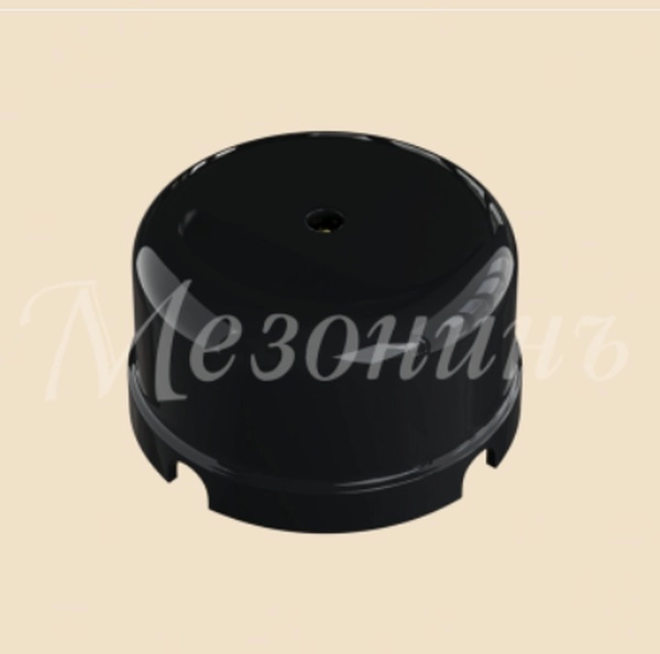 МезонинЪ Усадьба Черный Короб распределительный Пластик D78мм, высота 43мм, IP20 GE30236-05