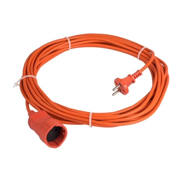 Удлинитель-шнур одно гнездо 20м IP20 без заземления ПВС 2х0,75 2200Вт ЗЕВС2.0 оранжевый EKF USB02-10-275-1-20 (кратно 1)