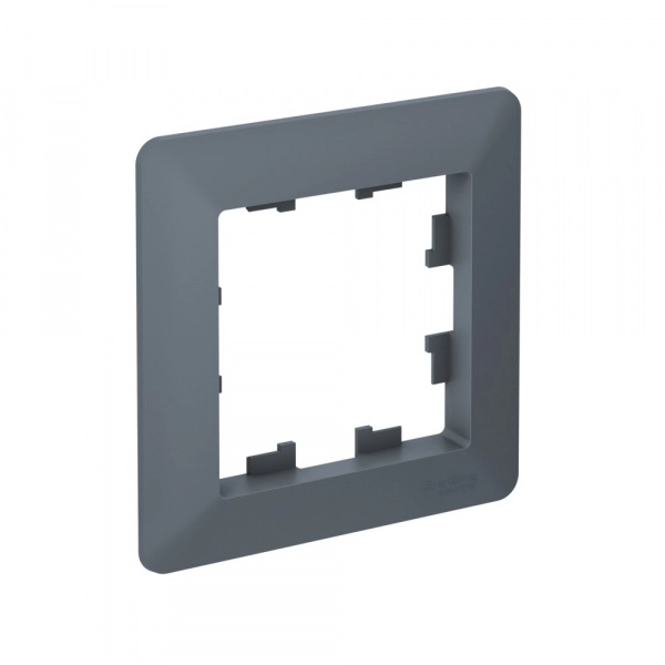 Рамка одноместная ATLASDESIGN AIR ГРИФЕЛЬ/дымчатый черный