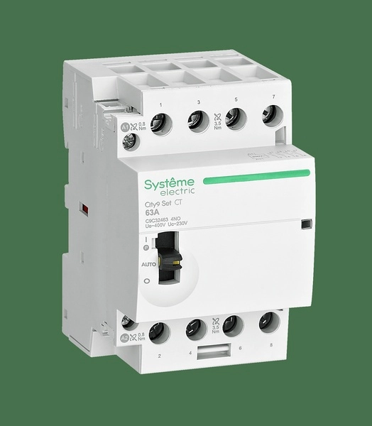 Контактор модульный 63A 400В 4НО AC 4Р 400В-230В City9 Set C9C32463 Systeme Electric