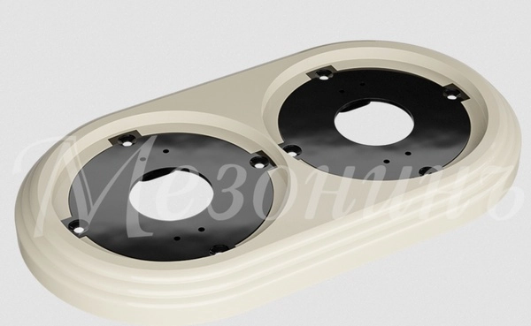 МезонинЪ Усадьба Слоновая Кость Рамка двухместная пластиковая GE30702-02