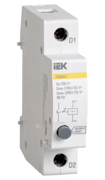 Расцепитель IEK min и max напряжения РММ-47 (для автоматов нового образца) на DIN-рейку