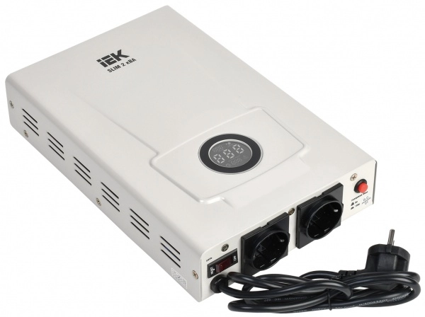 Стабилизатор однофазный 2кВа настеннный  SLIM IEK