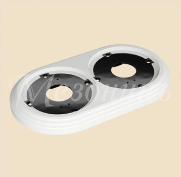 МезонинЪ Усадьба Белый Рамка двухместная пластиковая GE30702-01