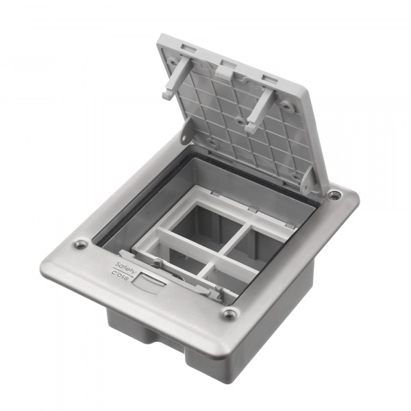 LUK/2+2ST66 Люк встраиваемый на 2 поста (45х45мм)+2 модуля (45х22,5) без коробки, IP66, сталь Экопласт