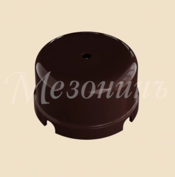 МезонинЪ Усадьба Коричневый Короб распределительный Пластик D80мм, высота 33мм, IP20 GE30236-04