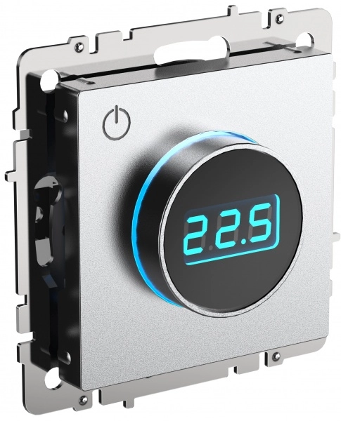 Термостат электронный с инд. BRITE Алюминий ТС10-1-БрА IEK