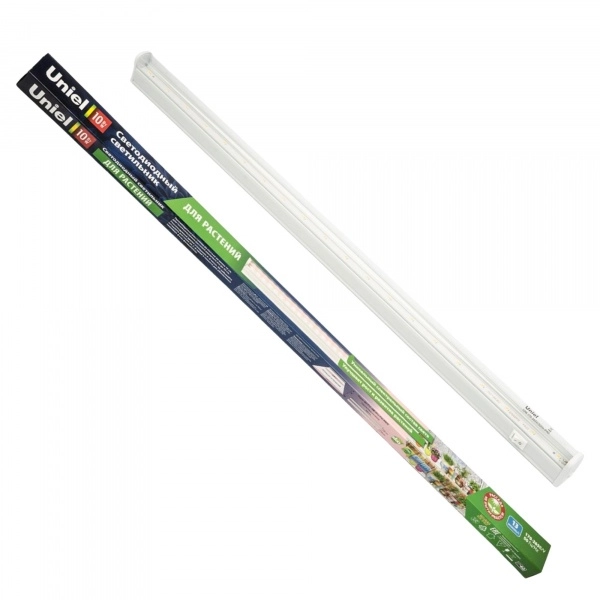 ULI-P12-10W/SPLE IP40 WHITE Светильник для растений светодиодный линейный, 560мм, выкл. на корпусе. Спектр для фотосинтеза. TM Uniel