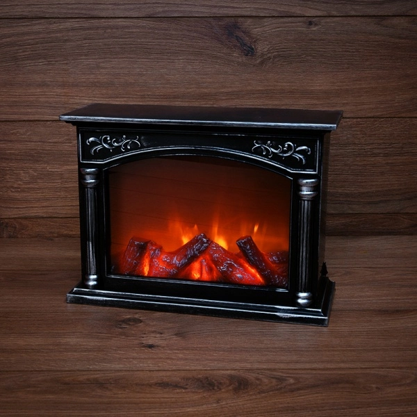 Светодиодный камин "Классика" с эффектом живого огня 33х12х24см батарейки 3хС (не в комплекте) 511-030