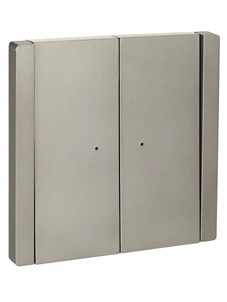 Выключатель двухклавишный с индикацией 10А FORTE&PIANO СТАЛЬ FP506 IEK