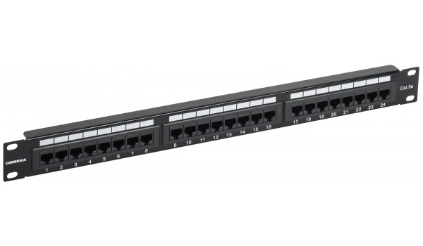 Патч-панель 1U кат. 5Е UTP 24 порта (Krone) GENERICA