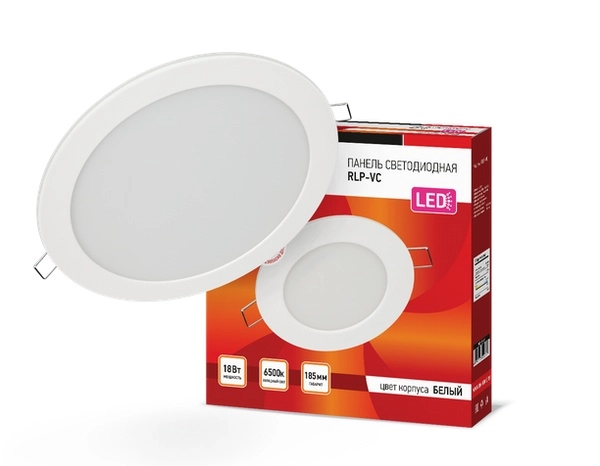 Светильник RLP-VC 18Вт 230В 6500К 1440Лм 185мм панель светодиодная круглая белая IP40 IN HOME