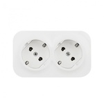 Розетка Legrand Quteo 2-местная для открытой установки цвет кремово-белый