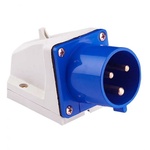 Вилка панельная 513 2Р+РЕ 16А 220В IP44 EKF (кратно 1)