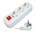 Удлинитель бытовой 3 гнезда 3м с заземлением с выключателем ПВС3х1 16А 2990Вт S-303 белый UNIVersal 9631986