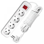 Удлинитель бытовой 4 гнезда 7м с заземлением с выключателем ПВС3х1 13А 2990Вт S-304 белый UNIVersal 9631992