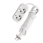 Удлинитель бытовой 2 гнезда 3м без заземления ПВС2х0,75 10А 2300Вт E-202 белый UNIVersal 9631960