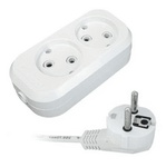 Удлинитель бытовой 2 гнезда 7м без заземления ПВС2х1 10А 2300Вт E-202 белый UNIVersal 9631959