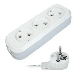 Удлинитель бытовой 3 гнезда 10м без заземления ПВС2х1 10А 2300Вт E-203 белый UNIVersal 9631967