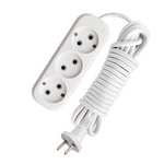 Удлинитель бытовой 3 гнезда 3м без заземления ПВС2х0,75 10А 2300Вт E-203 белый UNIVersal 9631964