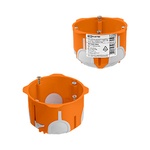 Коробка установочная СП D68х50мм двухкомпонентная саморезы пластиковые лапки IP30 TDM