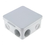 Коробка распаячная с крышкой КМР-030-014 наружная, 100х100х50, АБС, серая, 8/10 входов, IP54 EKF (кратно 1)