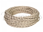Провод витой ретро ПВХ 3х1,5 МезонинЪ Слоновая кость GE70151-02 (бухта 50) (кратно 50)