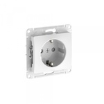 Розетка с заземлением со шторками 16А GLOSSA механизм БЕЛЫЙ быстрозажимные клеммы