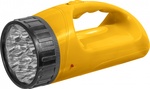 Фонарь светодиодный Navigator NPT-SP13-ACCU 94 783 прожектор/кемпинг 2 режима 12+18LED 90лм аккумулятор 4V1.1Ah ЗУ 220V желтый/черный пластик IP33