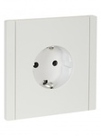 Розетка с заземляющими контактами без защитной шторки безвинтовое крепление 16А FORTE&PIANO БЕЛЫЙ FP214 IEK
