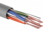 Кабель информационный U/UTP категория 5е 4х2х24AWG(0,50мм) 25м CCA (омедненка) PVC solid серый PROCONNECT (01-0043-3-25)