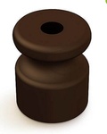 Изолятор керамический для наружного монтажа электропровода универсальный МезонинЪ Коричневый GE70025-04 (кратно 40)