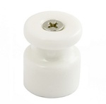 Изолятор керамический для наружного монтажа электропровода универсальный МезонинЪ Белый GE70025-01 (кратно 40)