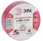 Изолента ПВХ красная 19мм 20м ЭРА