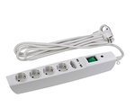 Сетевой фильтр 5 гнезд 2м с заземелнием со шторкой +2xUSB ПВС 3х0,75 10А 2200Вт SFU-5es-2m-W белый ЭРА C0043327