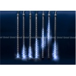 Гирлянда "Занавес" фигурный "Падающие звезды" УЛИЧНАЯ IP44 2.4х0.3м 8 подвесов динамический БЕЛЫЙ свет 220В Uniel 11119