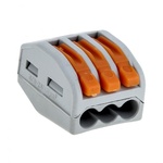 EKF СМК-413 Клемма строительно-монтажная рычаг, 3отв.  (0,08-2,5мм2) plc-smk-413