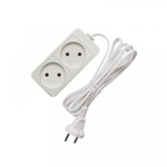 Удлинитель бытовой 2 гнезда 5м без заземления ШВВП2х0,75 6А 1300Вт белый Союз (Универсал) 481S-0205
